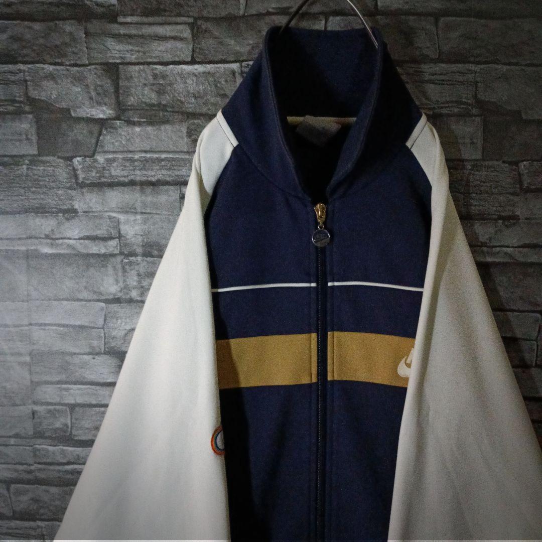 セール品☆ナイキジャージ バイカラー センターライン フェルトロゴ ラグラン