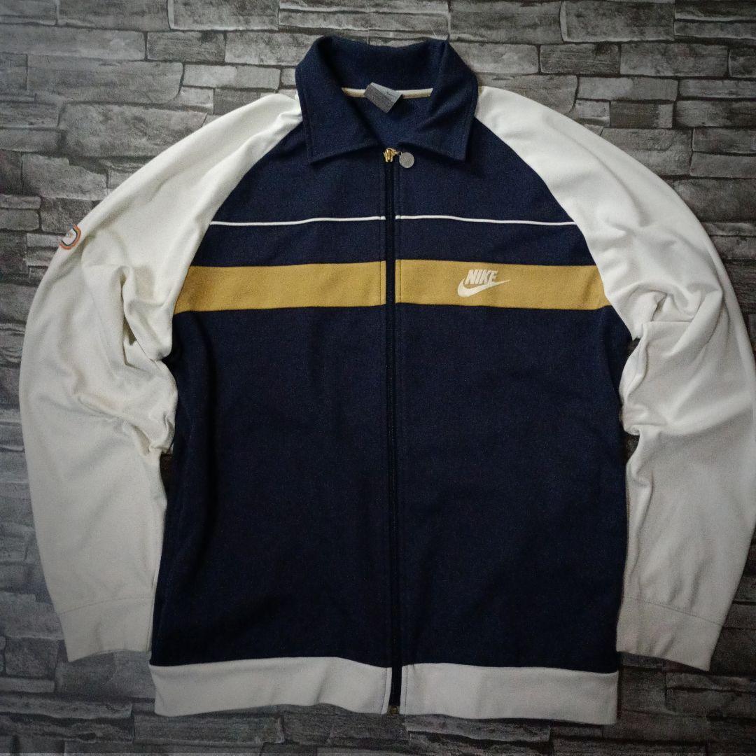 セール品☆ナイキジャージ バイカラー センターライン フェルトロゴ ラグラン