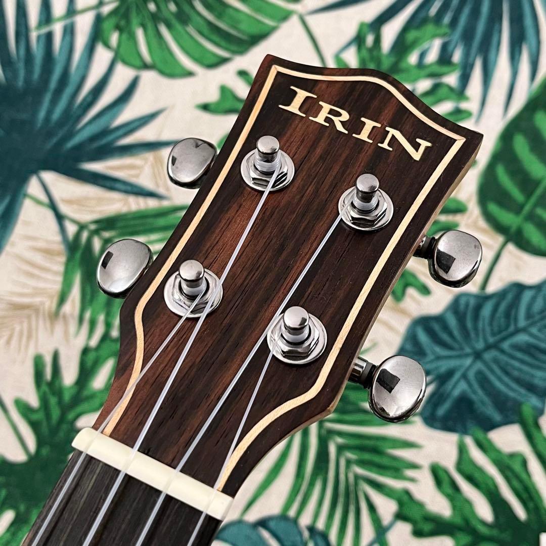 IRIN ukulele】ウォルナット材のエレキ・テナーウクレレ【入門