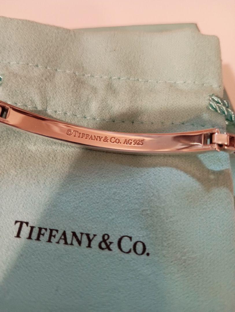 美品Tiffany 希少ベネチアンIDプレートブレスレット19.5㌢