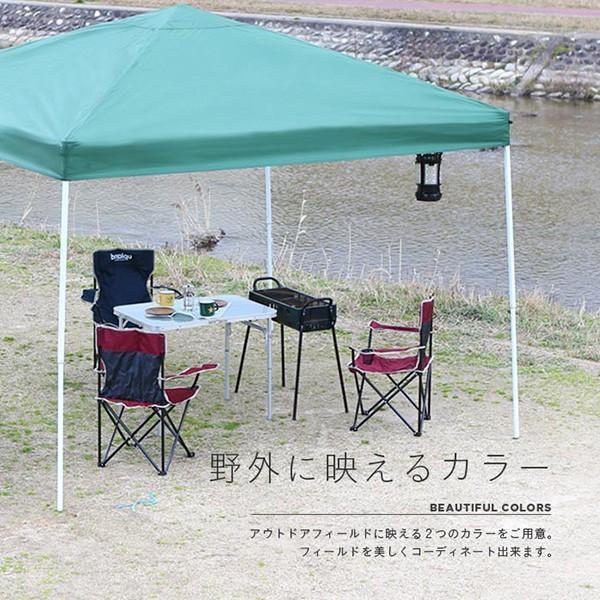 激安ブランド 4298 ブラウン タープテント 3m 高さ調節 UVカット 耐水 4〜6人用 テント・タープ