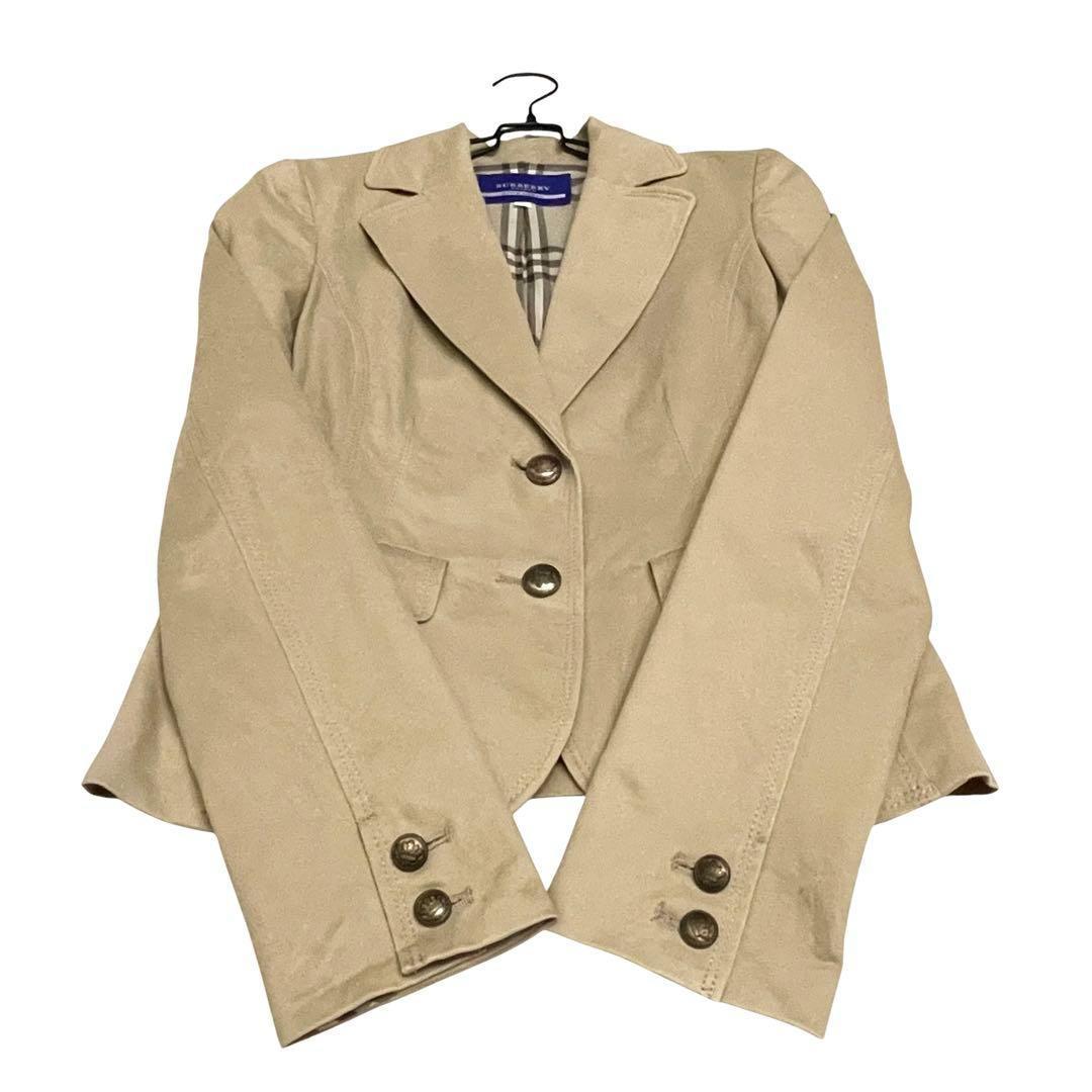 BURBERRY BLUE LABEL ベージュ ジャケット 38 超美品》バーバリーブルーレーベル ノバチェック ジャケット