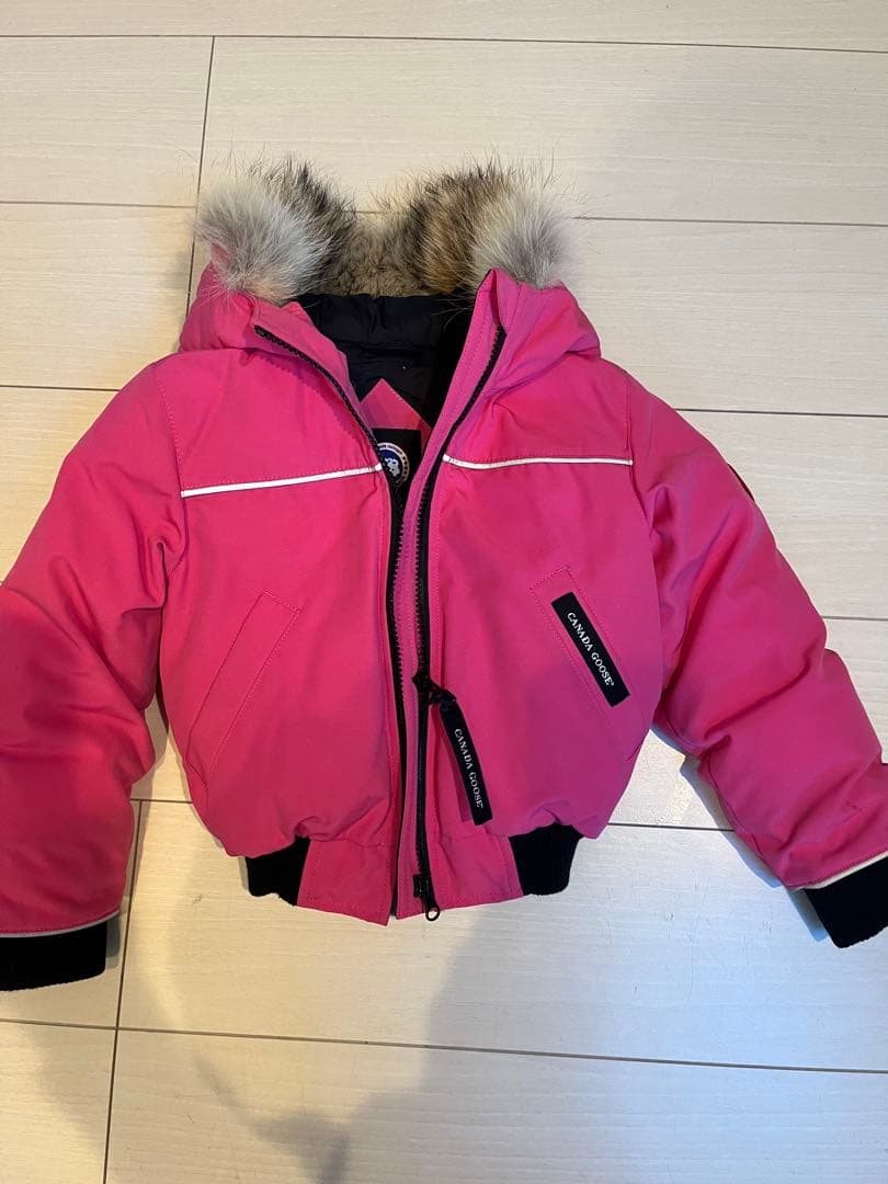 カナダグース キッズ ピンク110cm・CANADA GOOSE