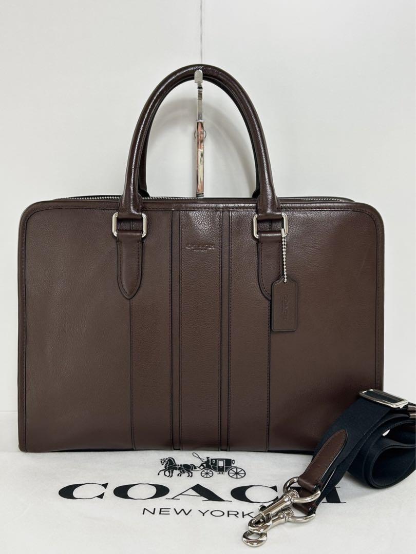 ✅【良品】定価9.6万　コーチ メンテ済み　COACH ビジネス　バッグ　本革