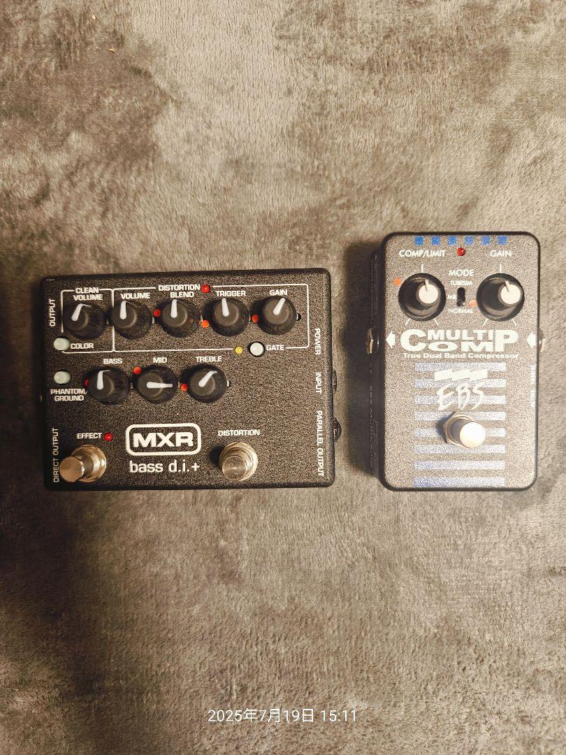 MXR bass d.i. （訳あり）とEBSマルチコンプレッサー