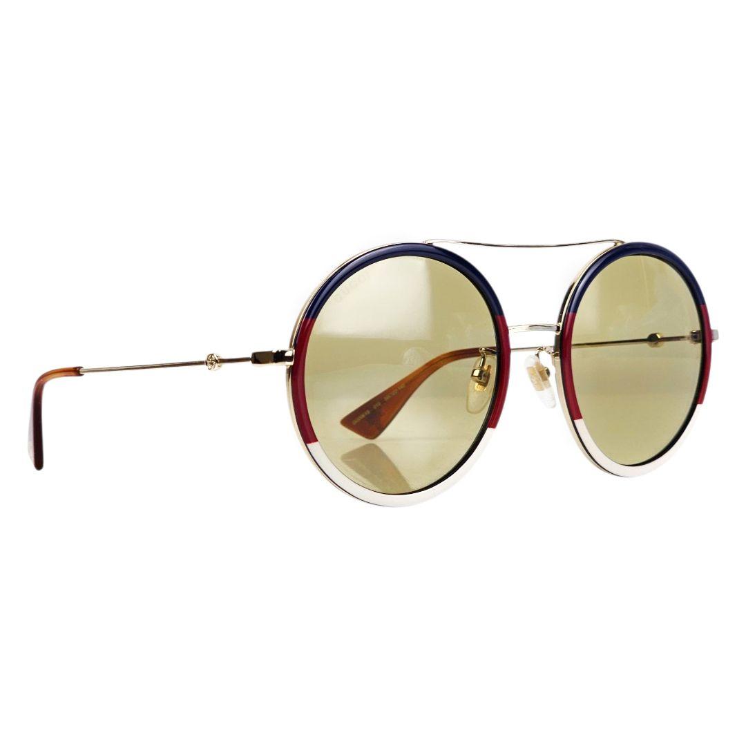 美品 グッチ GUCCI アレッサンドロ ミケーレ ラウンドフレーム サングラス