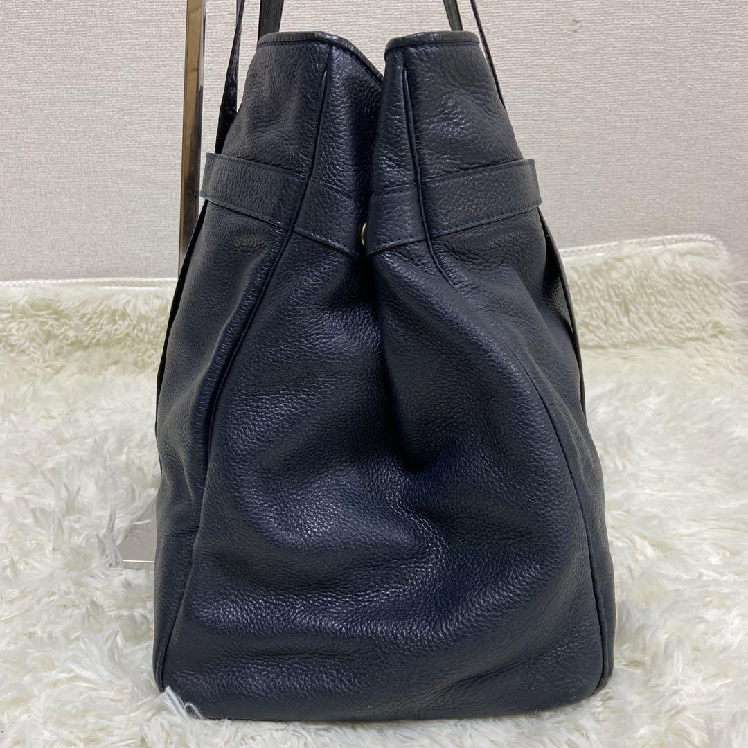 未使用級✨　Cisei シセイ　トートバッグ　ハンドバッグ　ネイビー　レザー