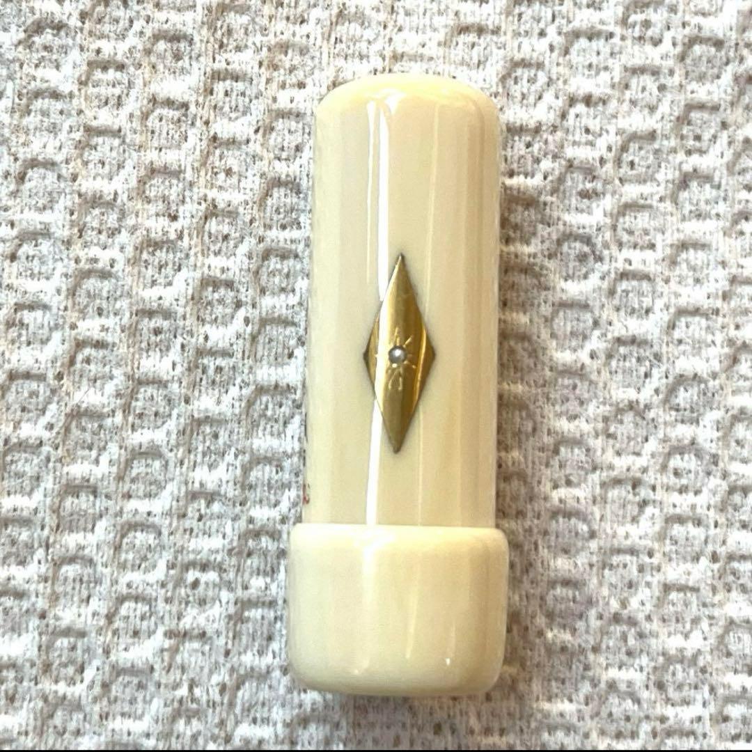 印材　印鑑　判子　牙調 レトロ 天然素材 金丹