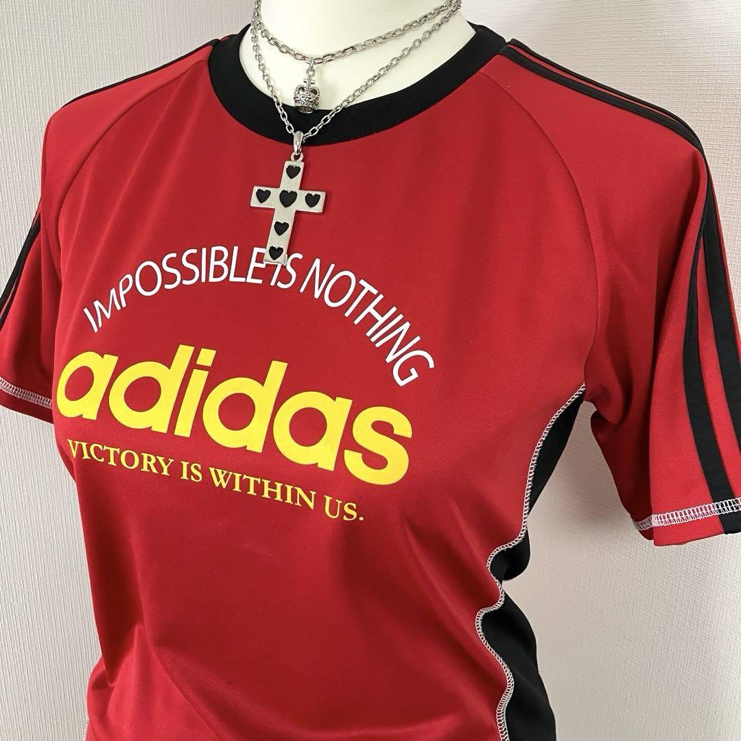 【y2k 00s】adidasアディダス　ピチtロゴt マクブリング　平成ギャル
