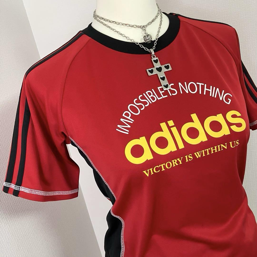 【y2k 00s】adidasアディダス　ピチtロゴt マクブリング　平成ギャル