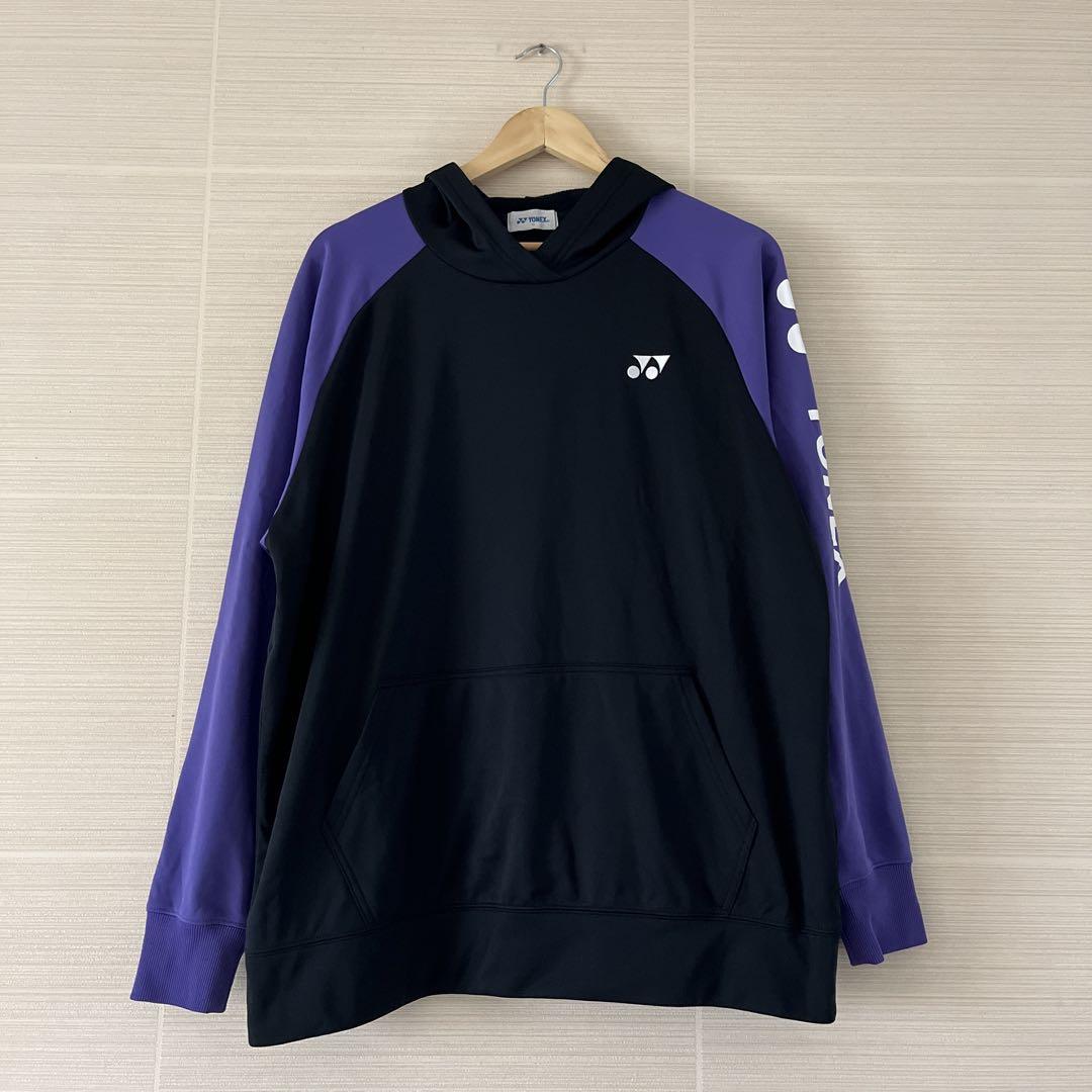 YONEX フード付きジップアップ L 黒/紫 ウインザーオンラインショップブランド/ヨネックス/2024