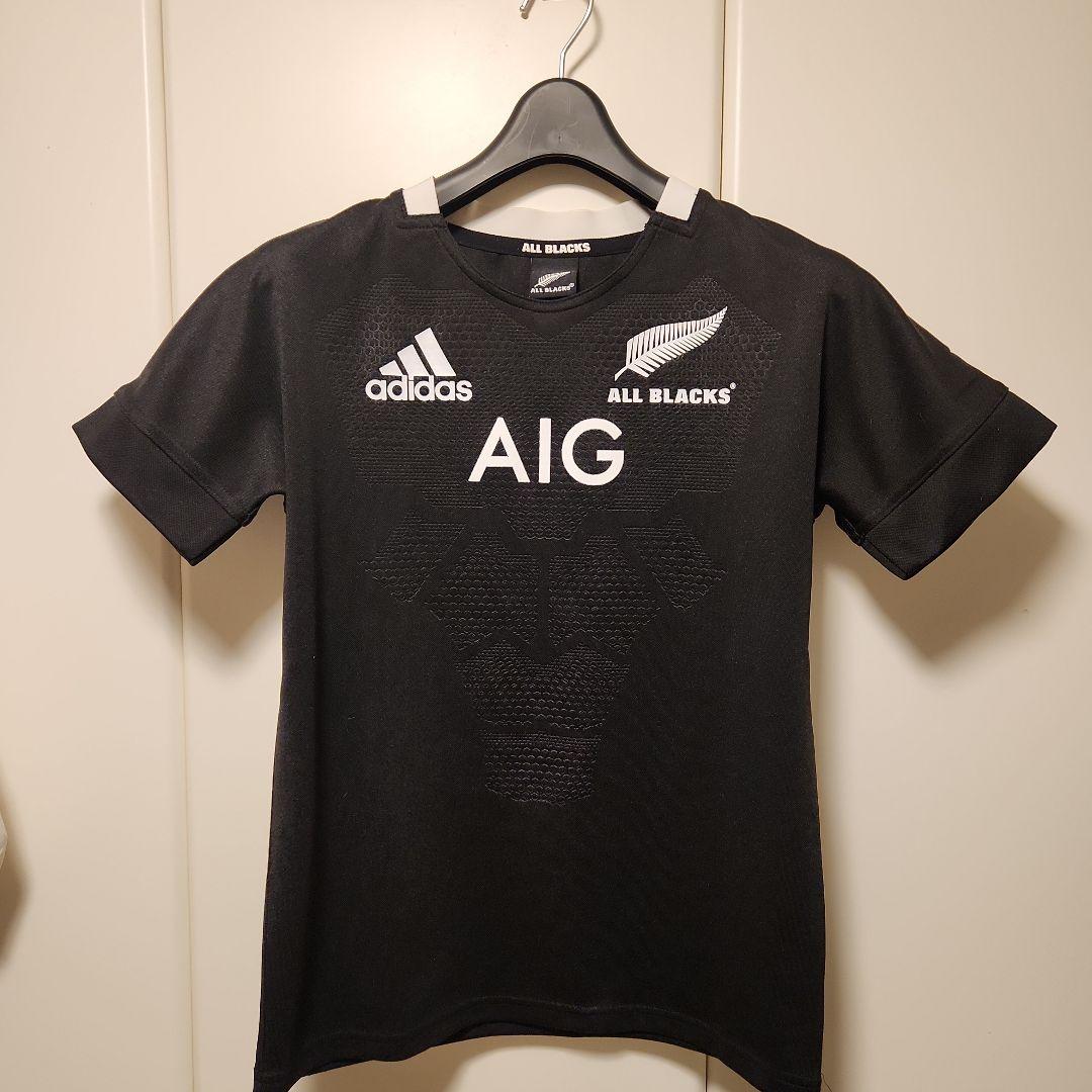 ALL BLACKS サイン入りラグビーシャツ Lサイズ adidas ALL BLACKS ラグビーシャツ 黒 160 - メルカリ