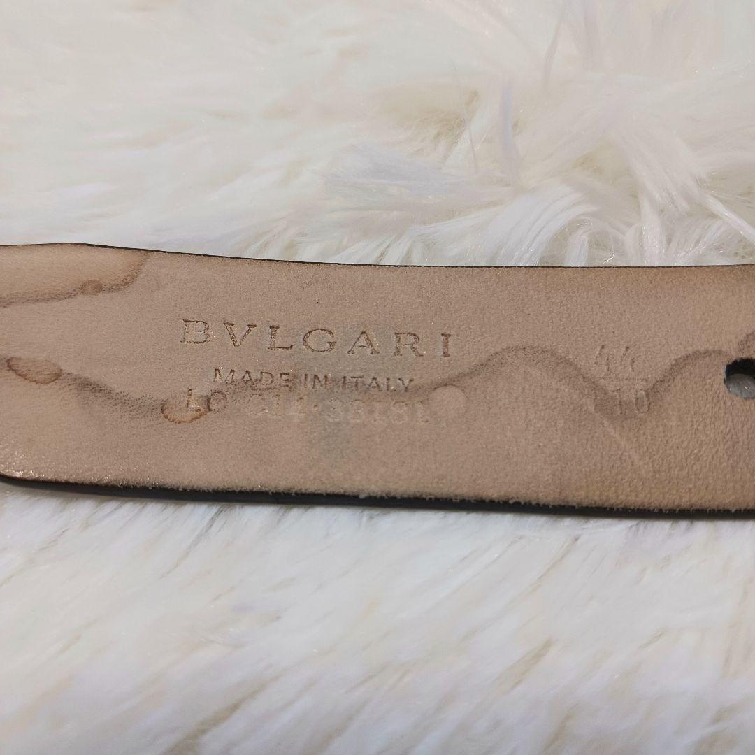 良品★BVLGARI ブラウン レザーベルト 全長106cm
