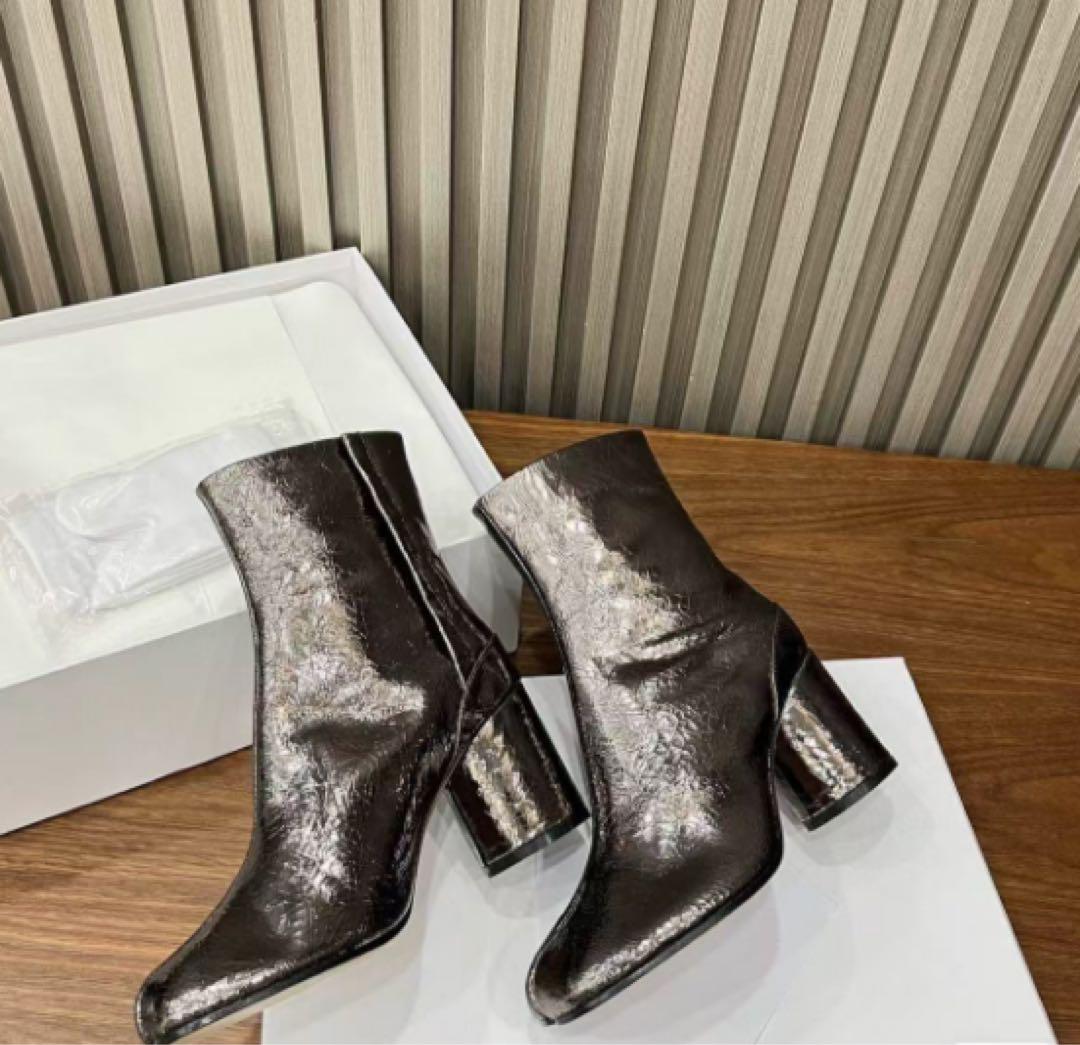 オープニング 大放出セール Maison 37 メゾンマルジェラ「タビ」ミラーブーツ Margiela 靴