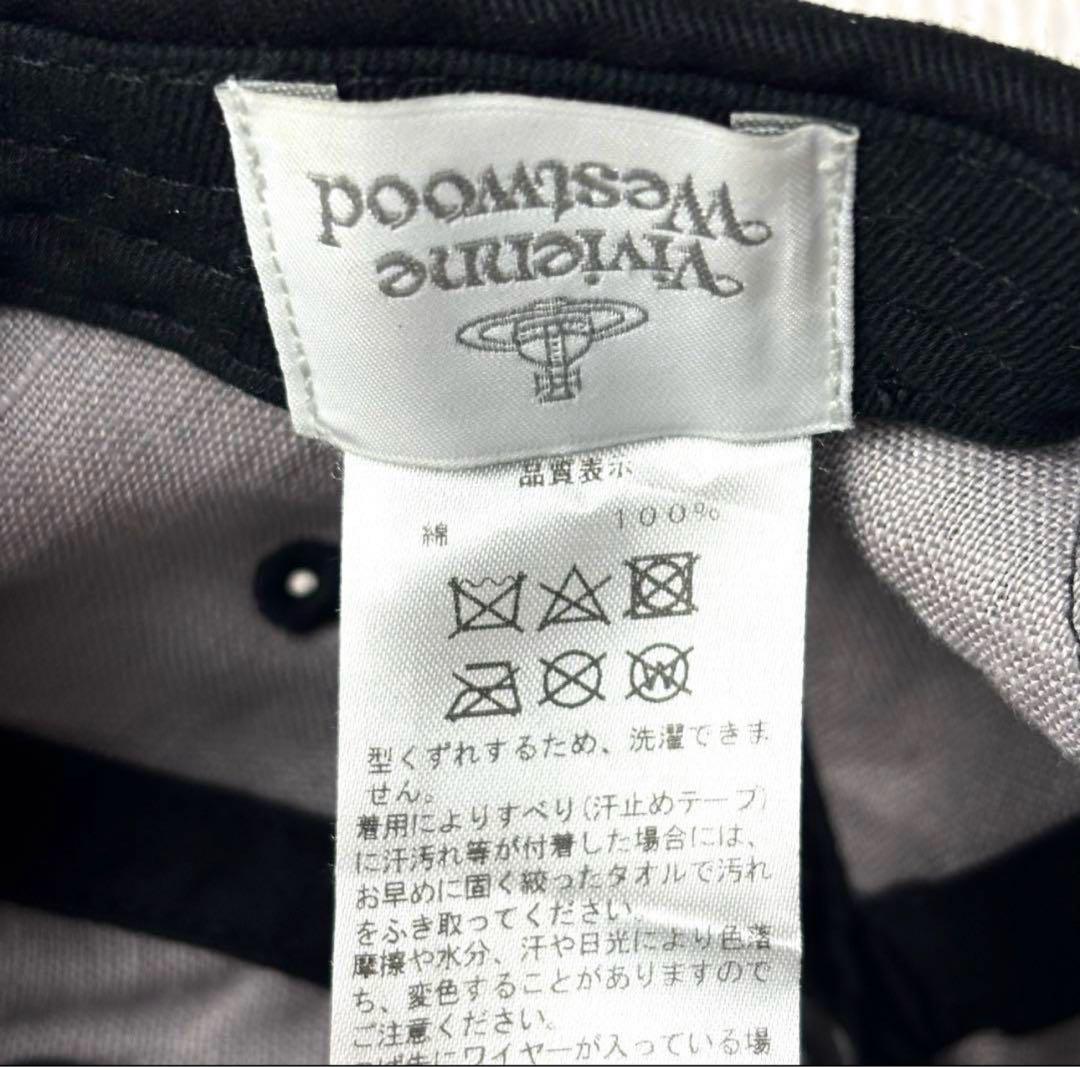 未使用級　ヴィヴィアンウエストウッド　現行　キャップ　帽子　オーブロゴ　刺繍　黒
