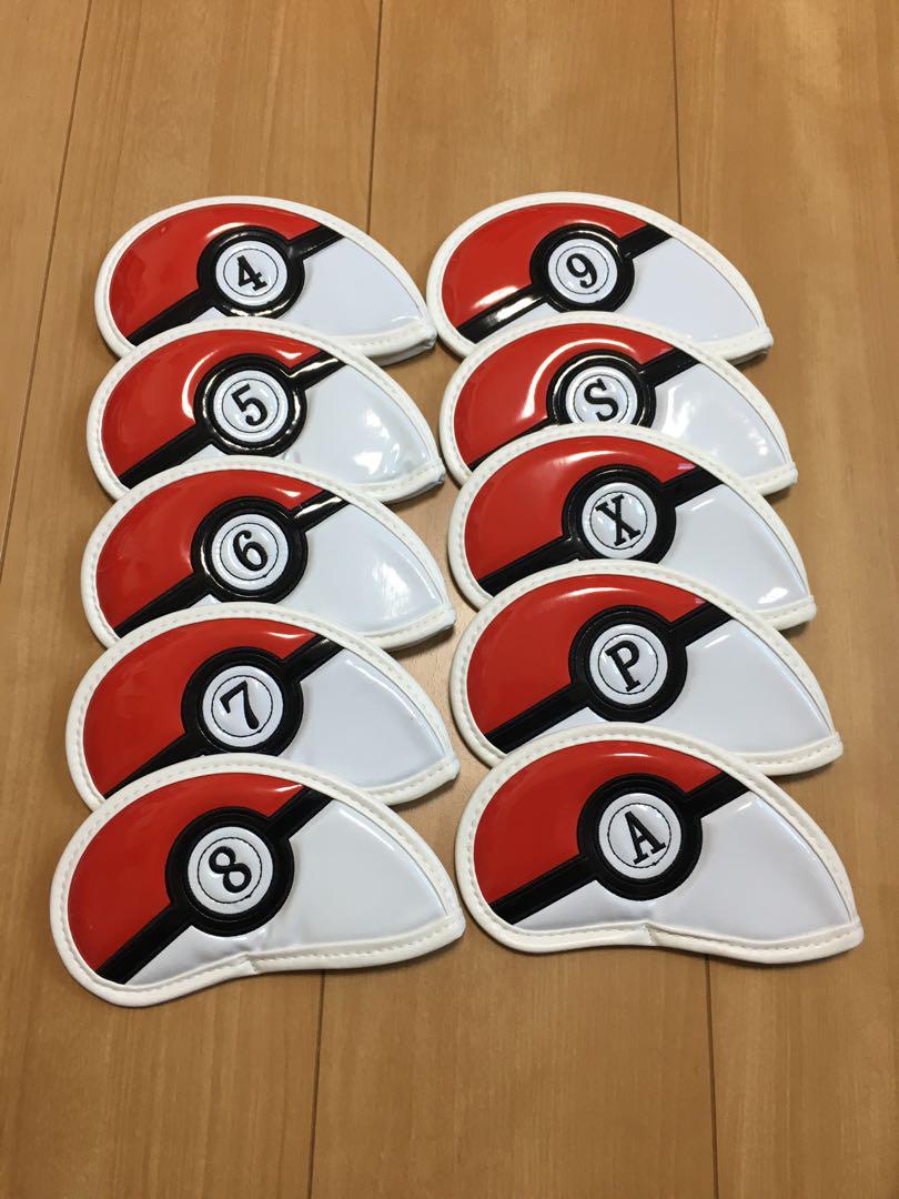 新品☆ ポケモン モンスターボール☆アイアンヘッドカバー10枚