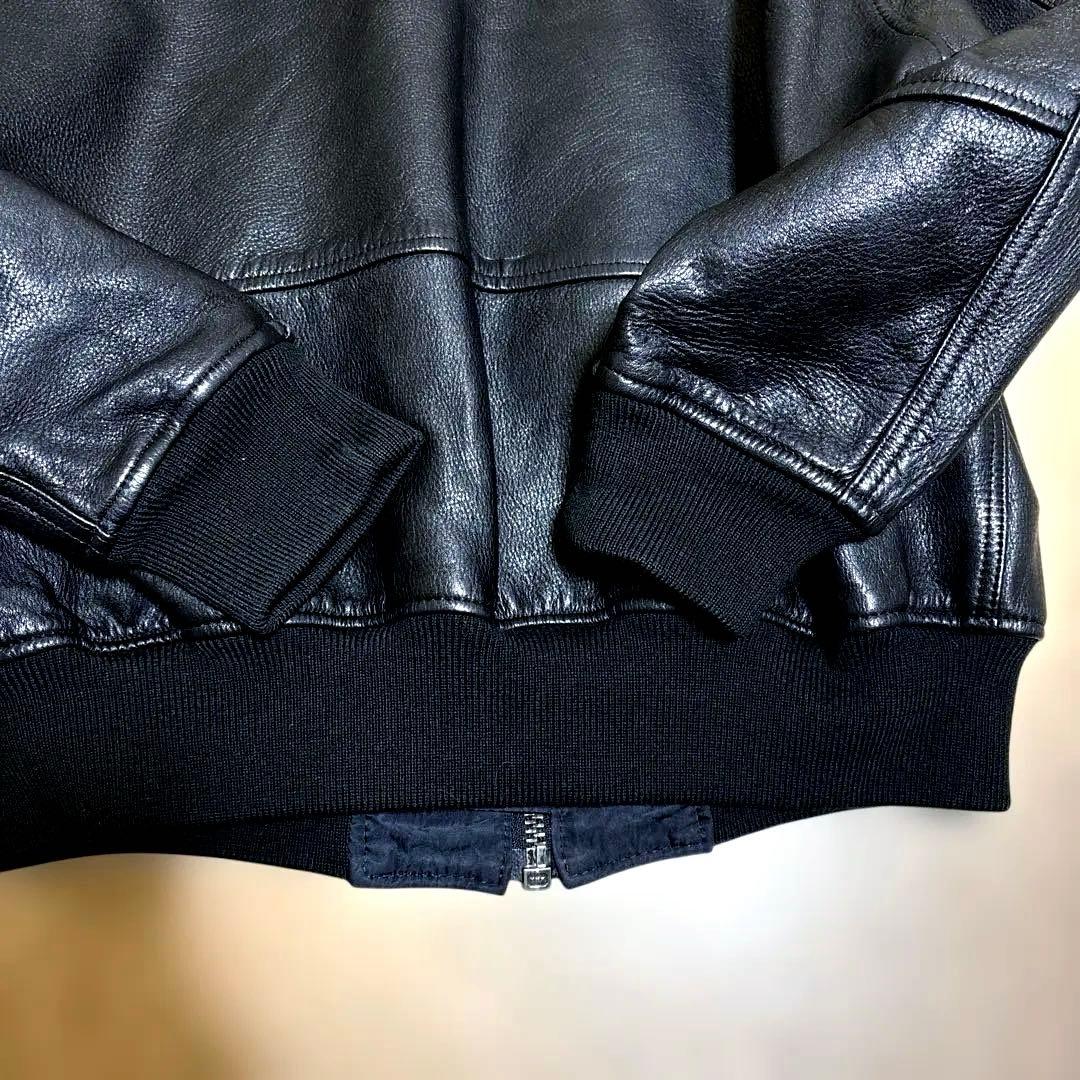 着丈62身幅61肩幅50 本革 レザーブルゾン A2 ボンバージャケット ma1 着丈62身幅61肩幅50 本革 レザーブルゾン A2 ボンバージャケット ma1