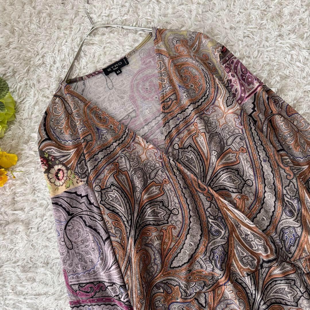 【激安】 エトロ ETRO 総 プルオーバー ブラウス カシュクール ペイズリー トップス