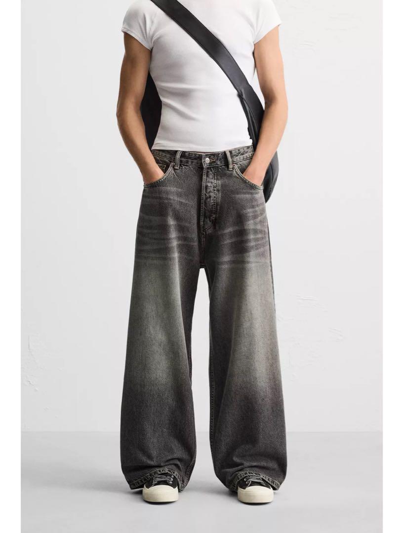 【完売】  ZARA スーパーバギーフィットジーンズ EU36新品タグ付き パンツ