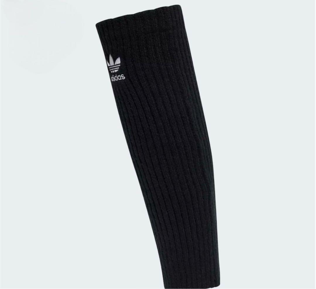 【新品未使用】adidas originalsリブ編み レッグウォーマー 黒