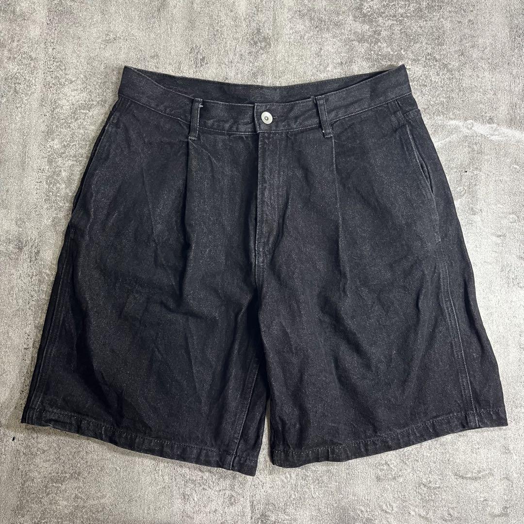 y2k ブラックデニム ハーフパンツ ショーツ デニム cityboy