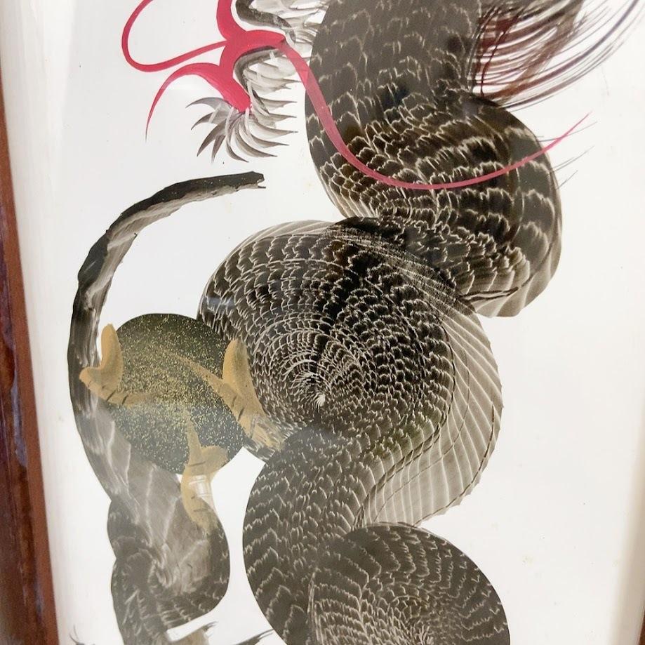 注目ブランド 日光一筆龍 高瀬 縁起物 商売繁盛 白紙 墨色 絵画 日本画 壁掛け 絵画
