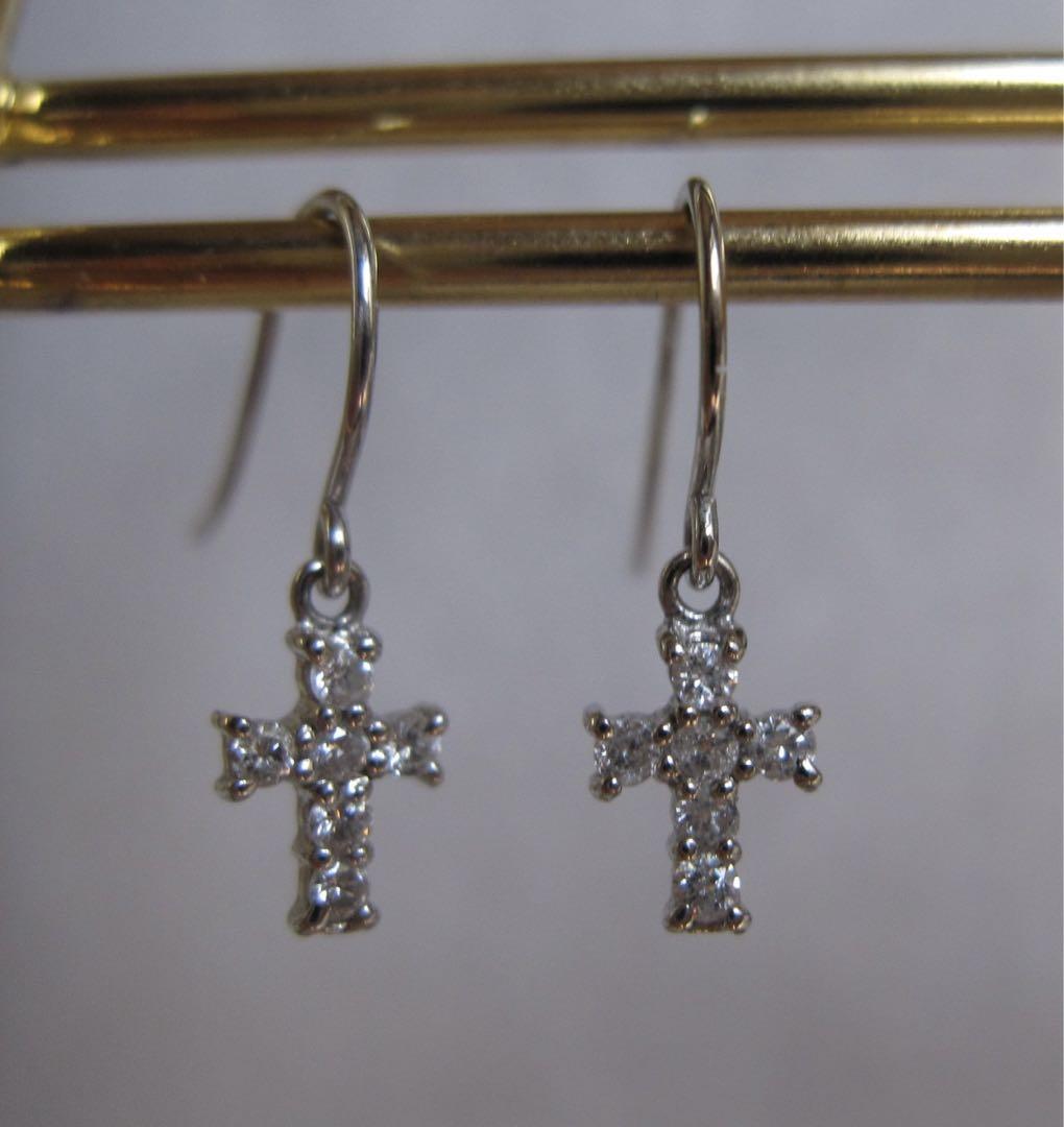 VENDOME AOYAMA ヴァンドーム青山 Ptダイヤ クロス ピアス