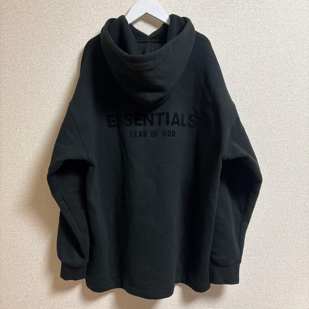 ESSENTIALS FEAR OF GOD ブラックパーカー MM FOG ESSENTIALS
