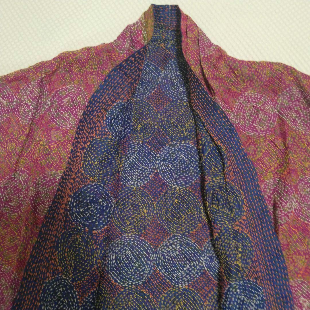 シルクカンタ刺繍 リバーシブル 羽織 ジャケット