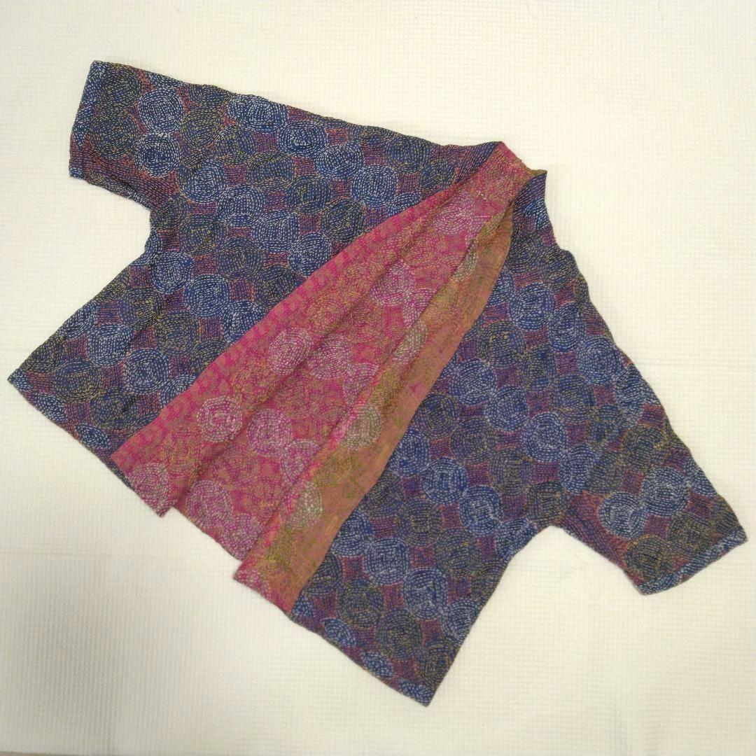 シルクカンタ刺繍 リバーシブル 羽織 ジャケット