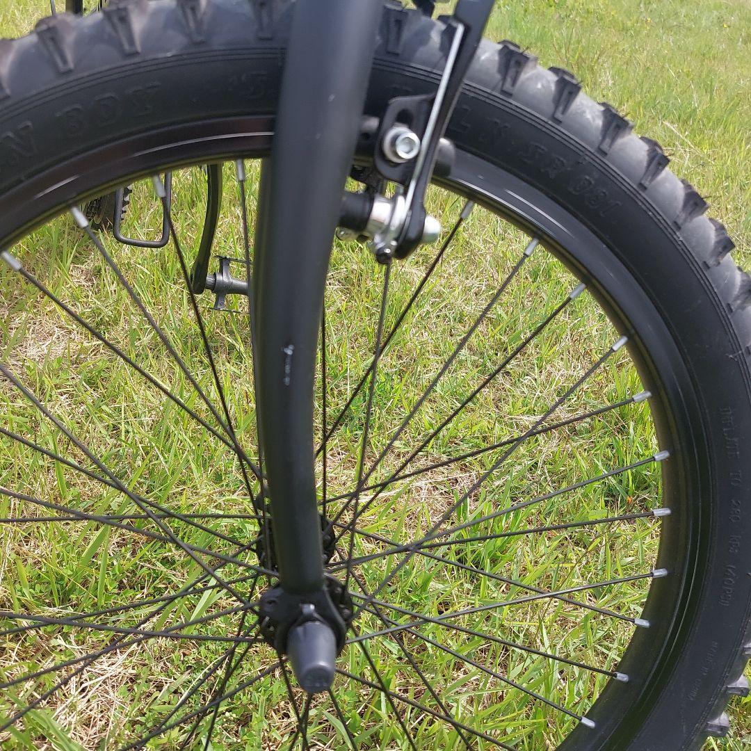 折りたたみ BMX 20インチ ６段変速 自転車 マット ブラック