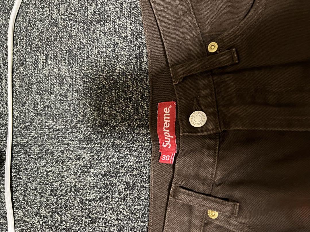 supreme baggy jean light brown ブラウン 22fw