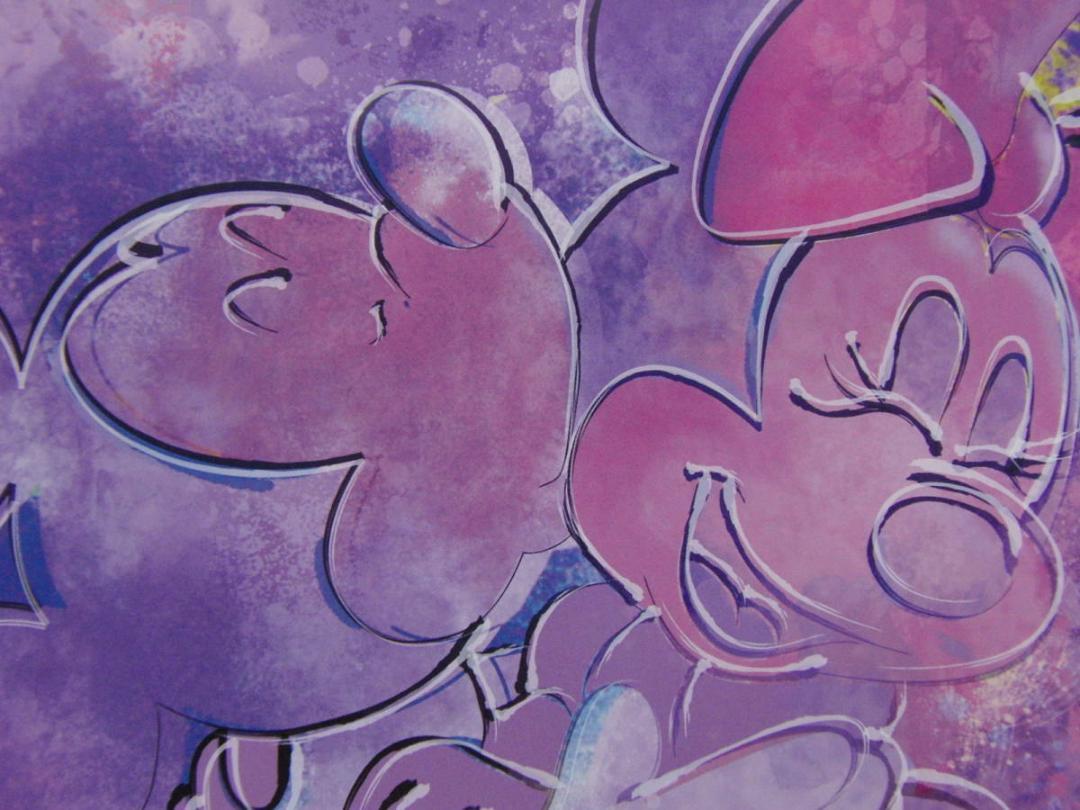 会員様限定 お買い得商品 クリスチャン・ラッセン、【オアフ ミッキー＆ミニー キス】 絵画 絵画