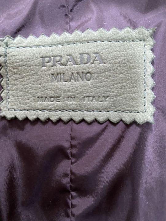 PRADAプラダ レザージャケット 12Bql-m70048488475 再入荷定番