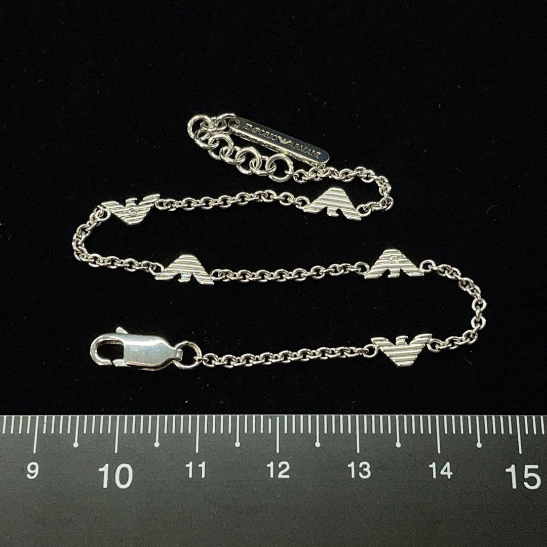 2596 アルマーニ シルバーブレスレット ロゴ SILVER925