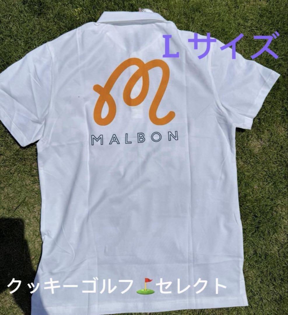 MALBON 2025新作マルボンゴルフ ポロシャツ Tシャツメンズホワイト L MALBON 2025新作マルボンゴルフ ポロシャツ Tシャツメンズ