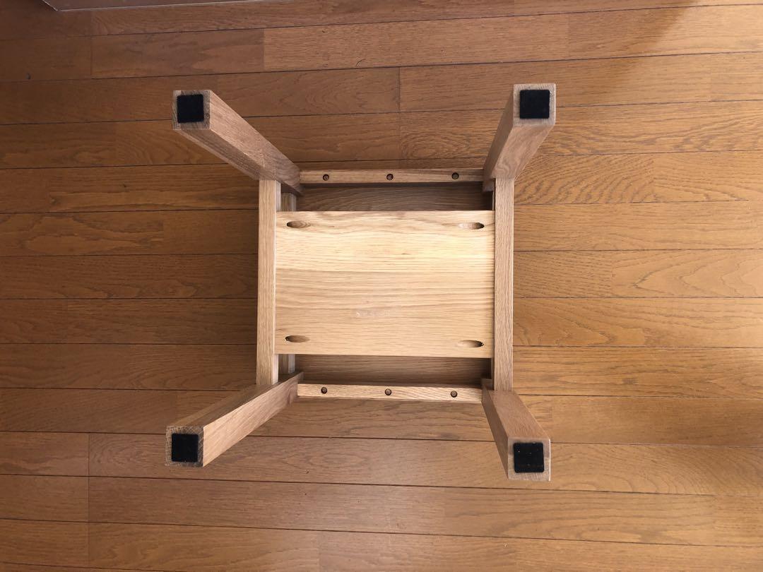 無印　木製サイドテーブル 新古品】木製サイドテーブルベンチ 板座 節あり | 無印良品