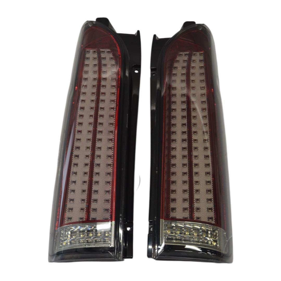 ハイエース 200系 テールライト 縦ライン LED テールランプ　【レッド】 ハイエース 200系 テールライト 縦ライン 赤白 LED テールランプ