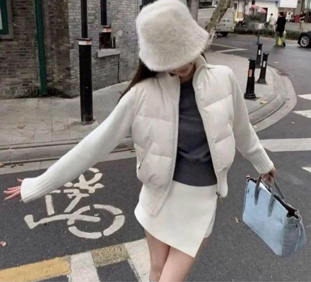 ニットドッキング ダウンジャケットM・DHOLIC