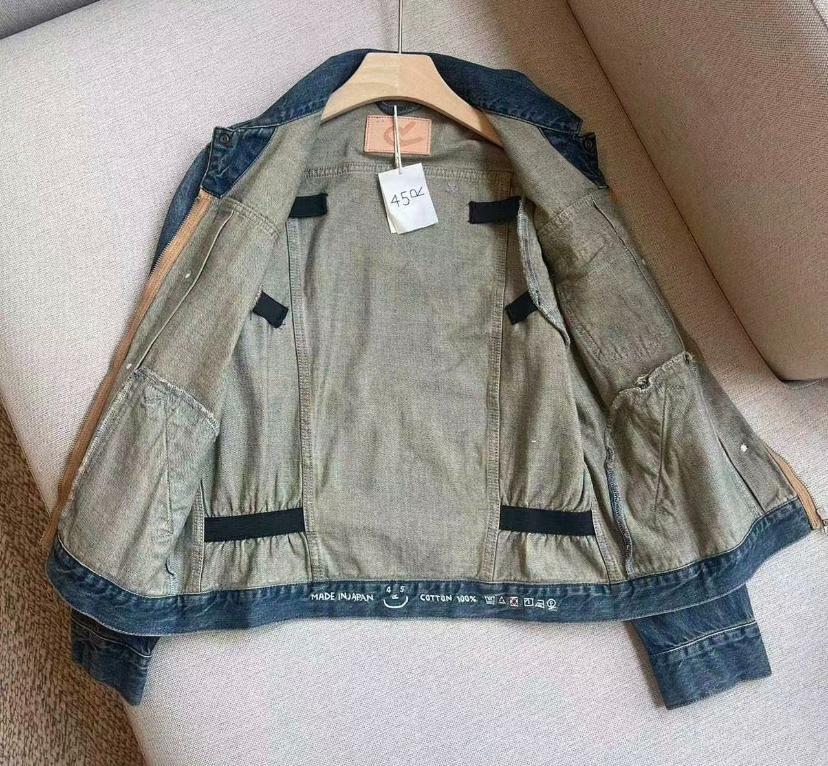 45R ヴィンテージカラージップアップデニムジャケット