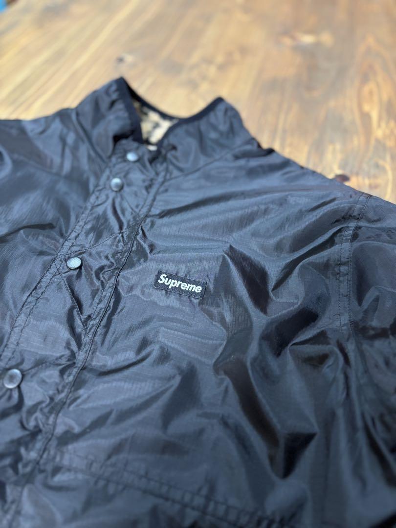 supreme leopard fleece reversible jacket