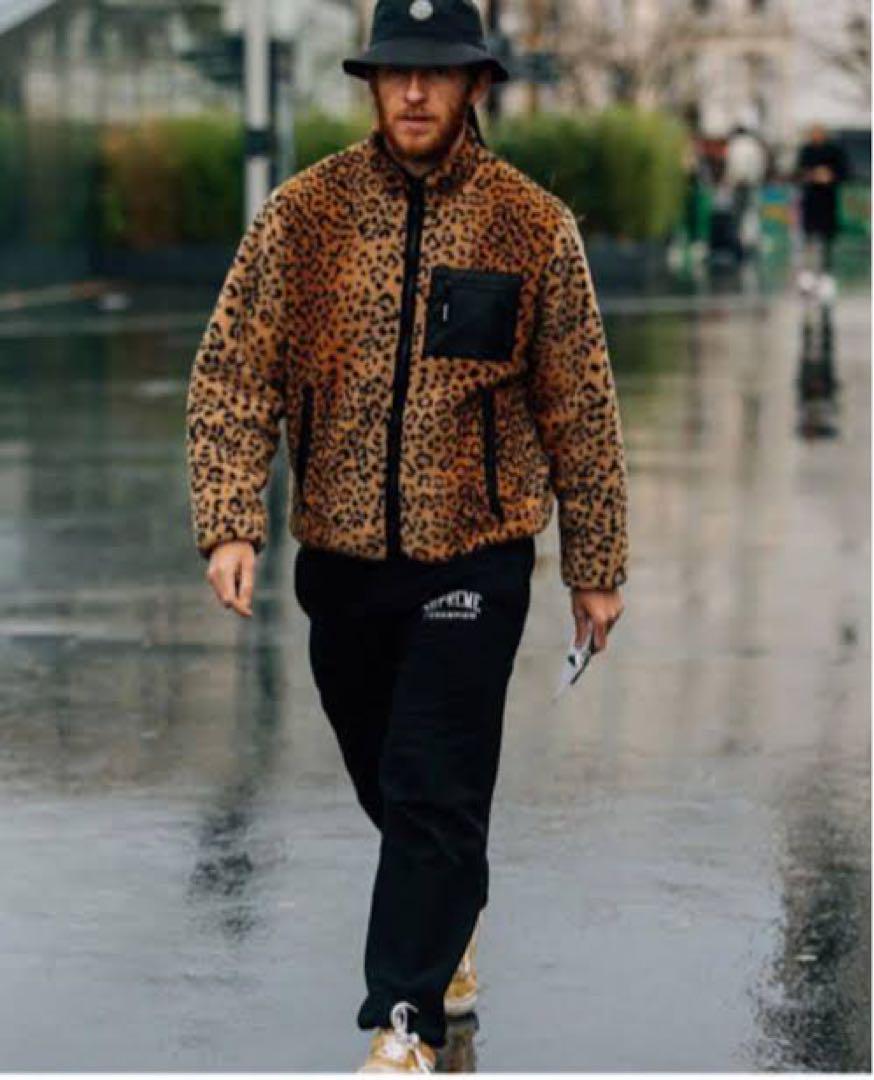 supreme leopard fleece reversible jacket