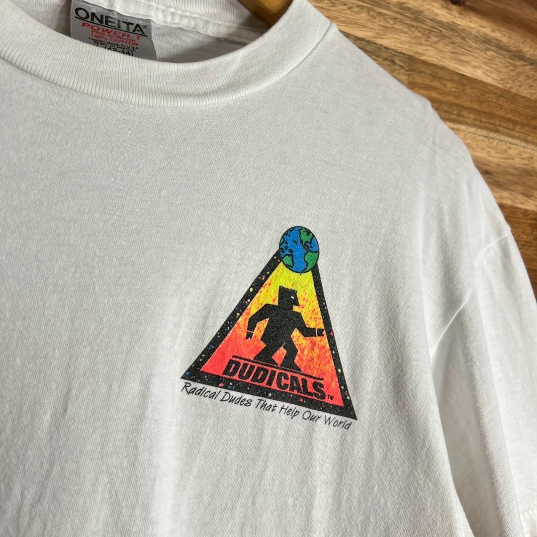 【O79】90s USA製 ONEITA 半袖Tシャツ ホワイト プリント L