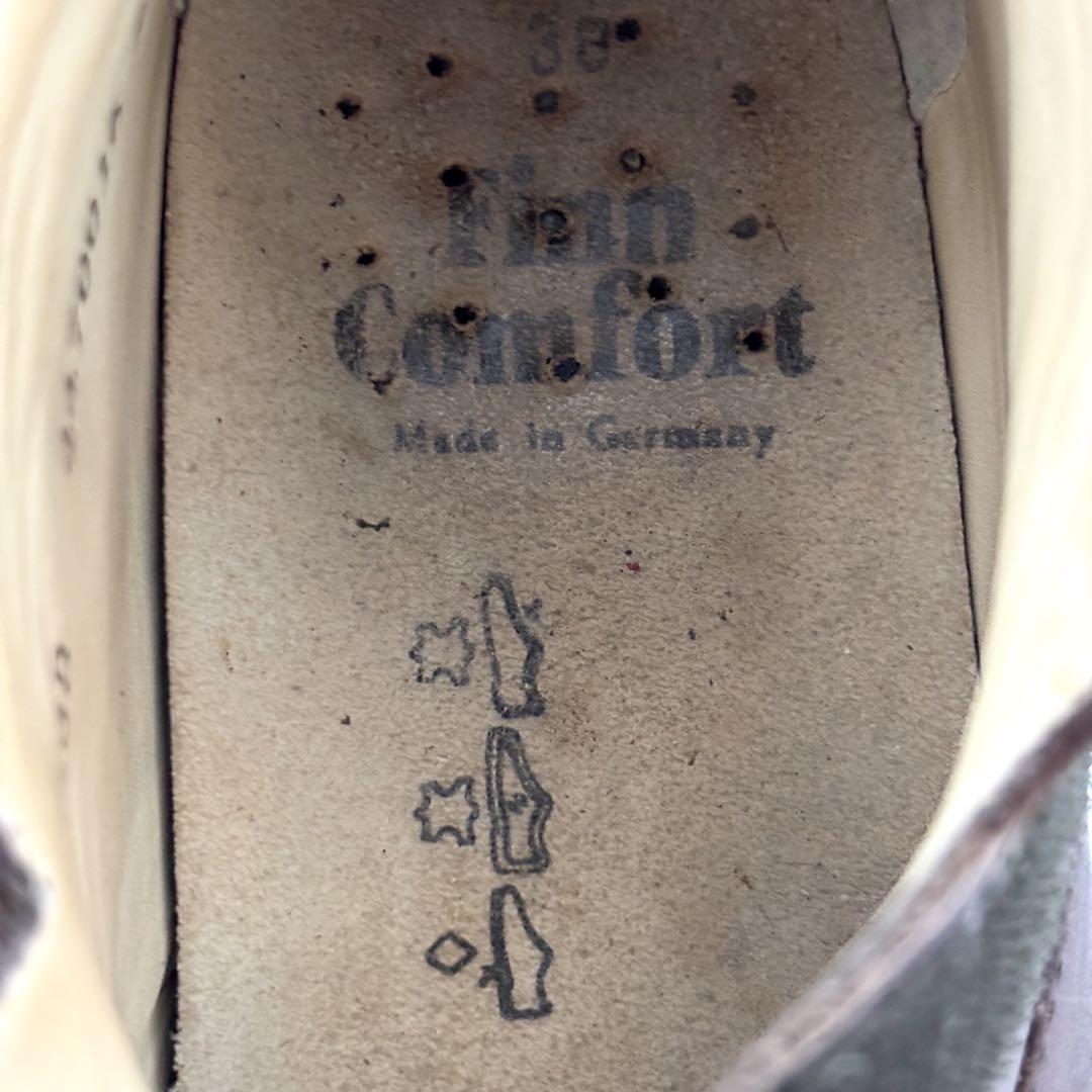 Finn Comfort ストラップ レザーシューズ 革靴 ブラウン J1617
