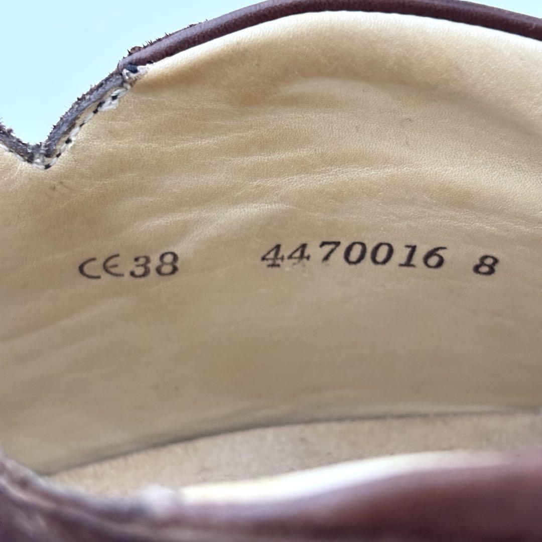 Finn Comfort ストラップ レザーシューズ 革靴 ブラウン J1617