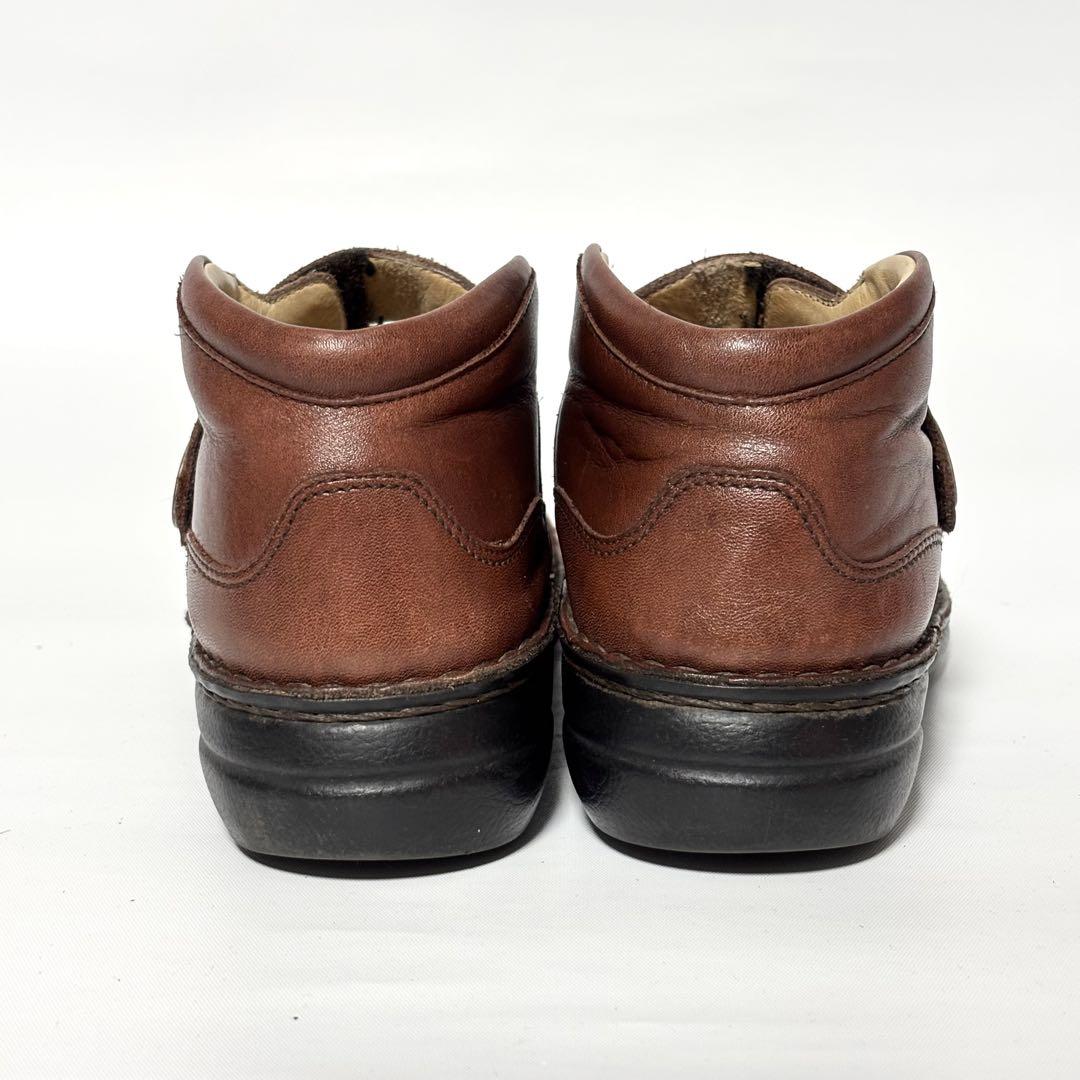 Finn Comfort ストラップ レザーシューズ 革靴 ブラウン J1617