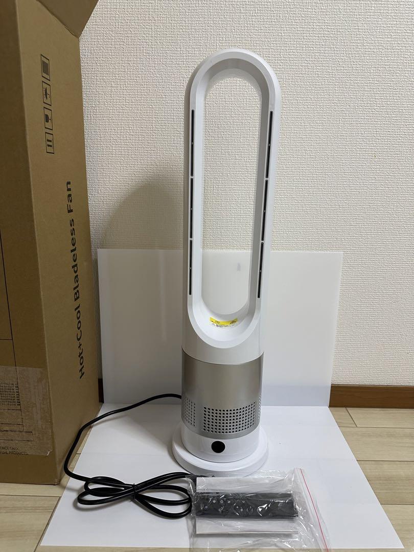 【動作確認済！】温冷セラミックヒーター　羽なし　タワーファン