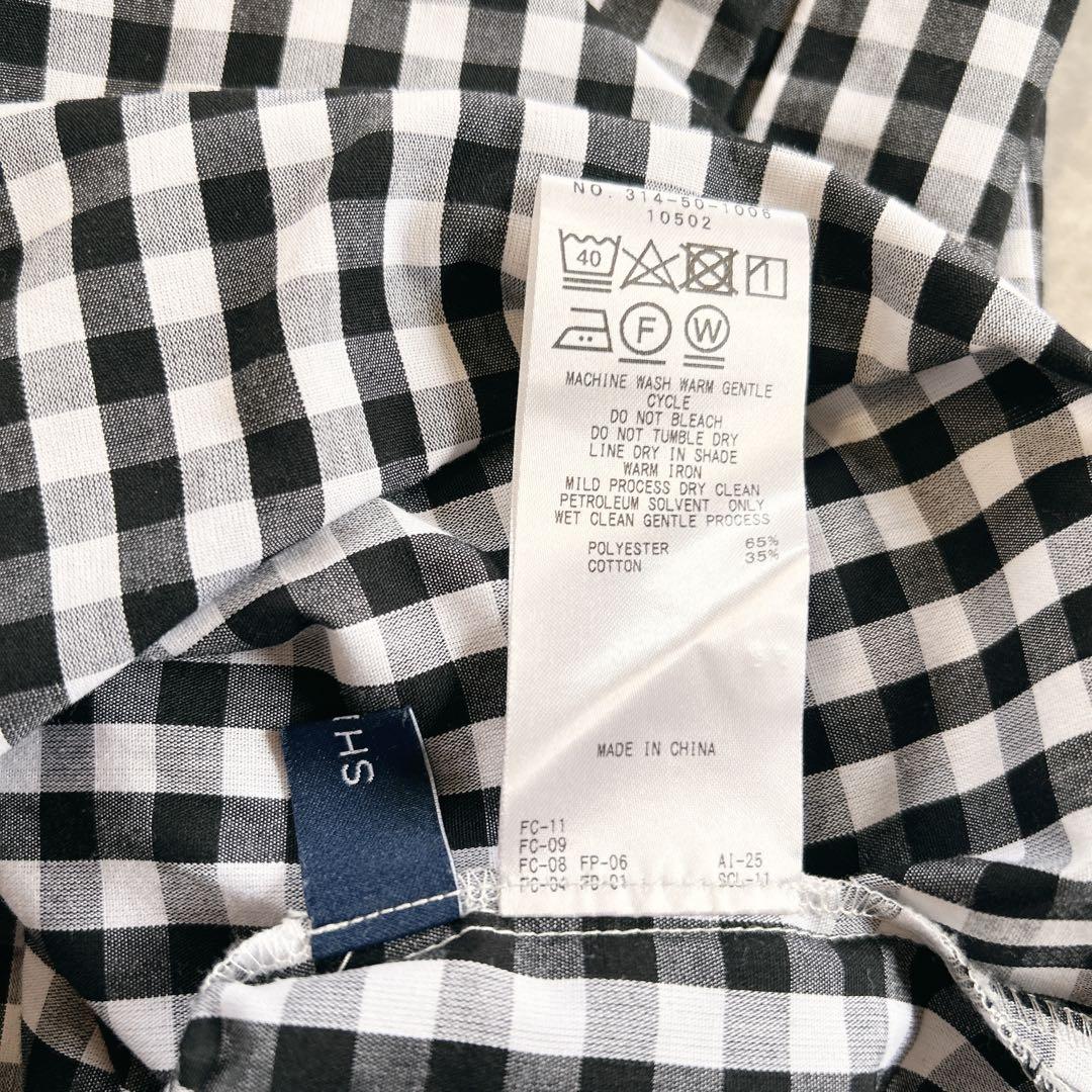 美品 シップス ブロードバンドカラーシャツワンピース ギンガム