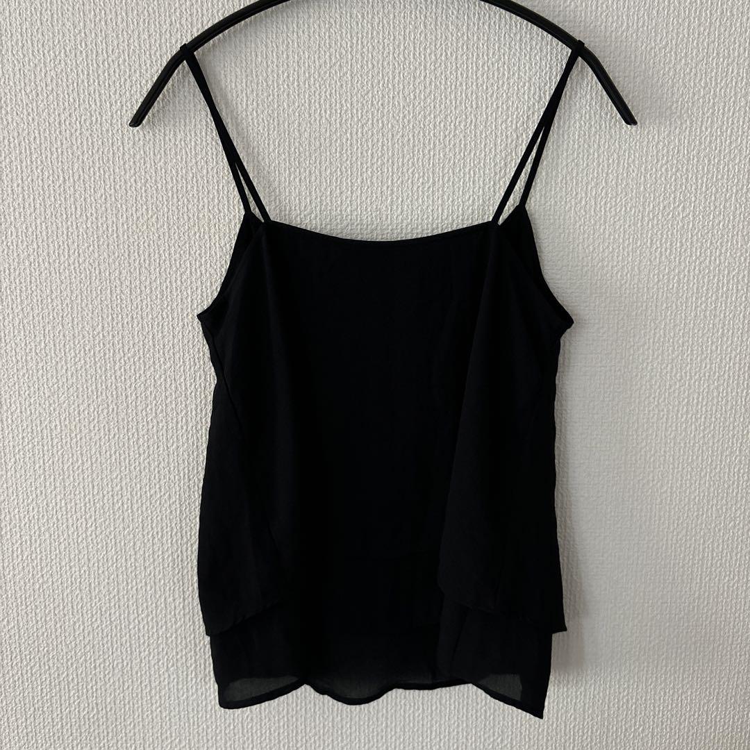 非売品')ブラック シフォン キャミソールセット Mサイズ 下着