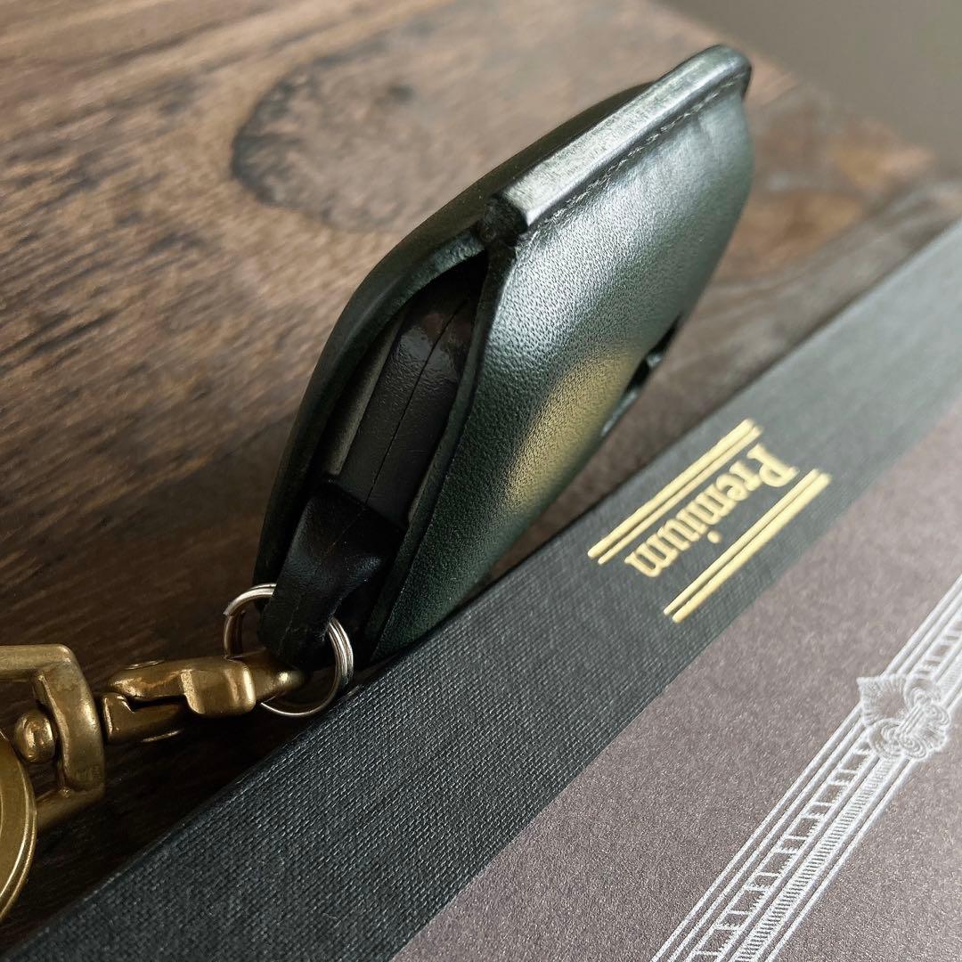 ブルガロ 緑 真鍮 クラウンアスリート 本革 レザー キーホルダーカバー ケース ブルガロ 緑 真鍮 クラウンアスリート 本革 レザー キーホルダーカバー ケース